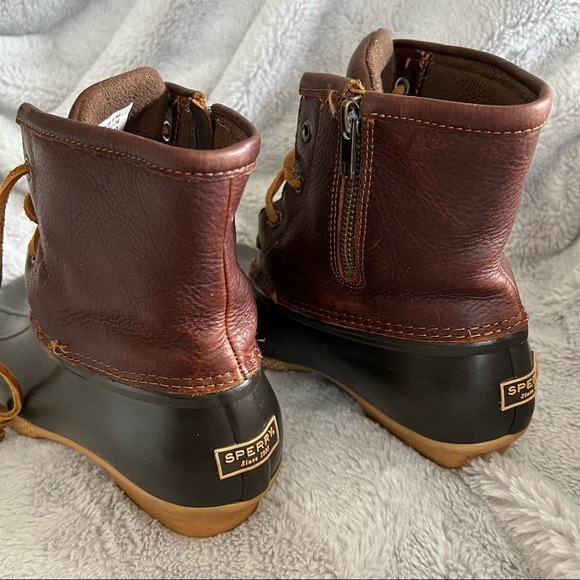 Perry Saltwater Tan Dark Brown Duck Boots - Picture 8 of 8